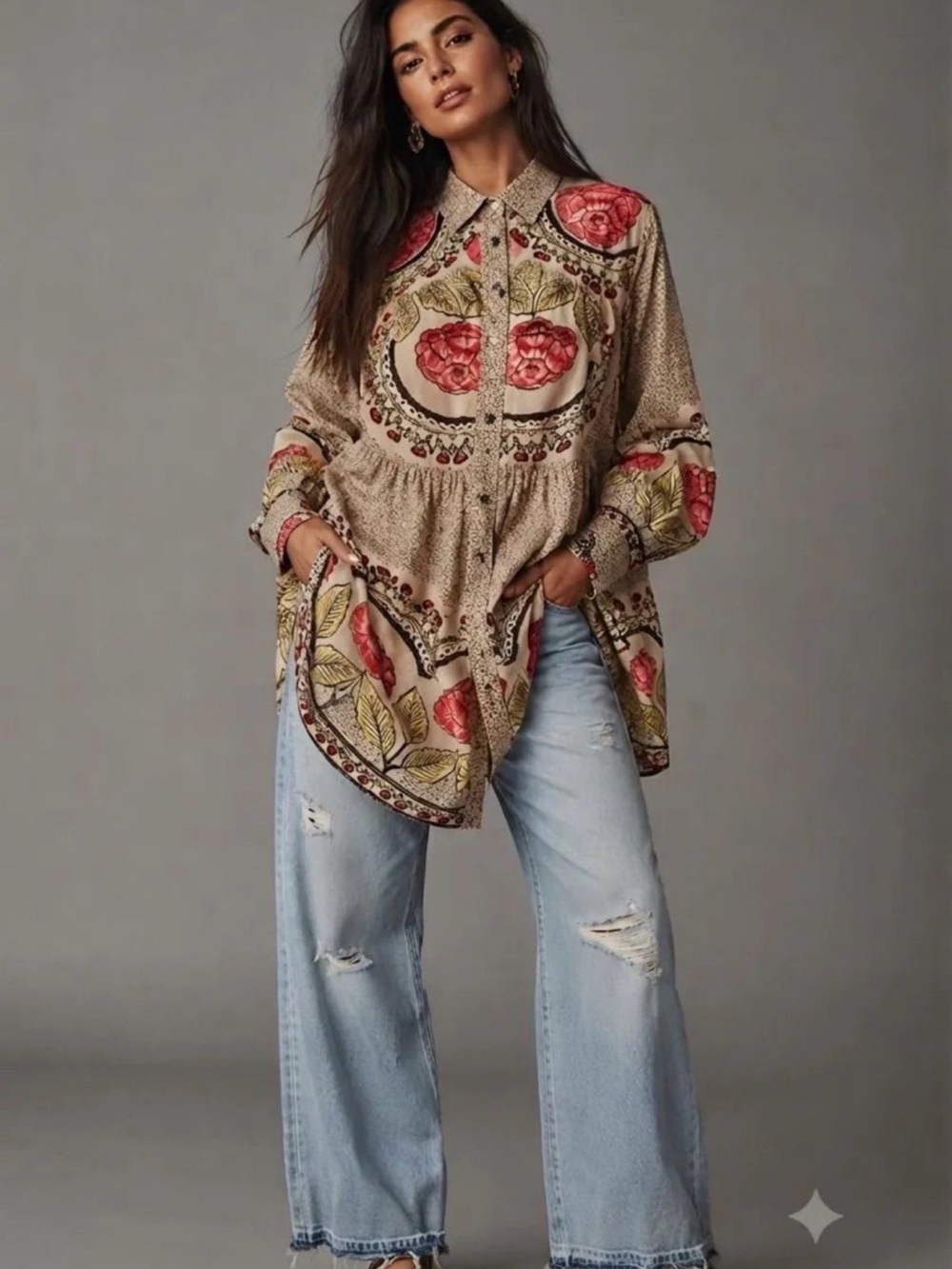 Free people | Smell The Roses Mini Dress, Tea Combo